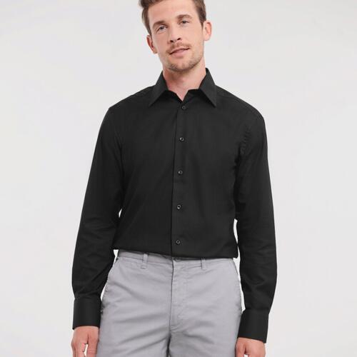 Long sleeve easycare tailored Oxford shirt Thumbnail