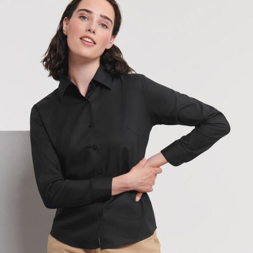 Women's long sleeve easycare Oxford shirt Thumbnail