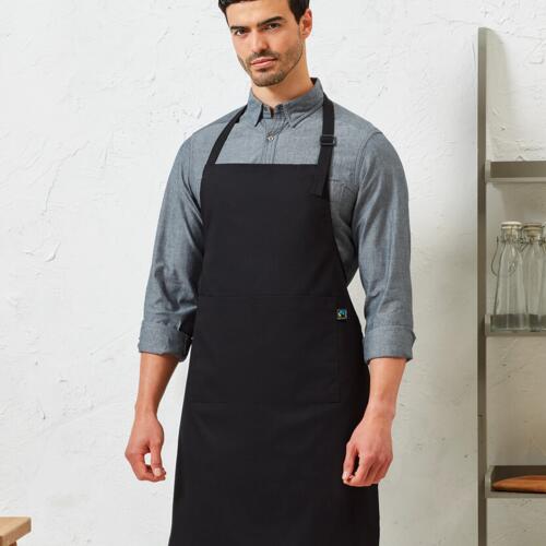 Cotton bib apron, organic and Fairtrade certified Thumbnail