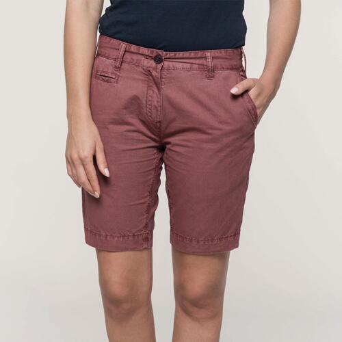 Ladies' washed effect Bermuda shorts Thumbnail